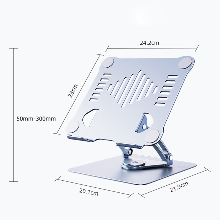 R-JUST HZ39 Triangular Swivel Lift Laptop Stand (Silver) - HoMEdemic™ 