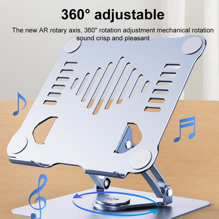 R-JUST HZ39 Triangular Swivel Lift Laptop Stand (Silver) - HoMEdemic™ 