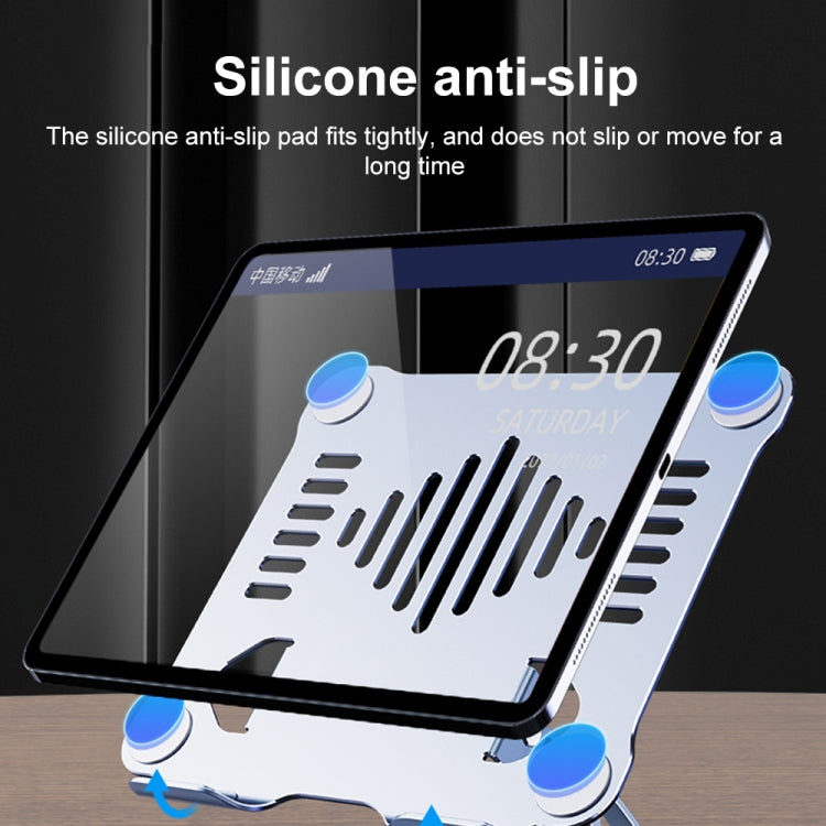R-JUST HZ39 Triangular Swivel Lift Laptop Stand (Silver) - HoMEdemic™ 