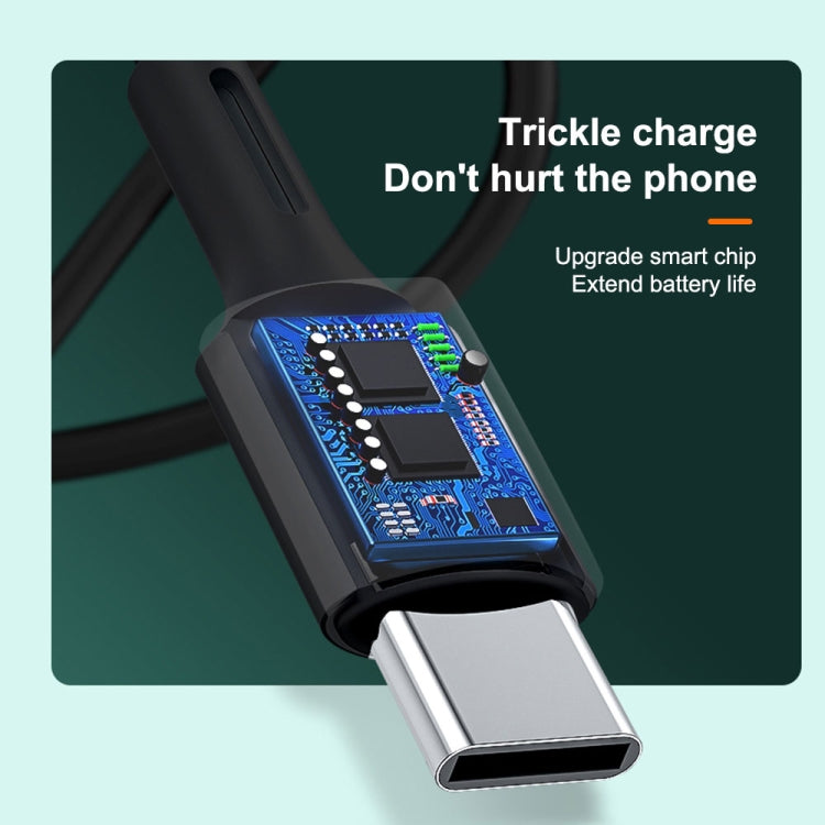 WK WDC-136 USB to 8 Pin 3A Fast Charing Data Cable(Black) - HoMEdemic™ 