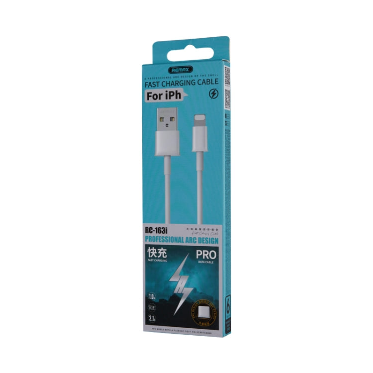 Remax RC-163i 2.1A 8 Pin Fast Charging Pro Data Cable, Length: 1m(White) - HoMEdemic™ 