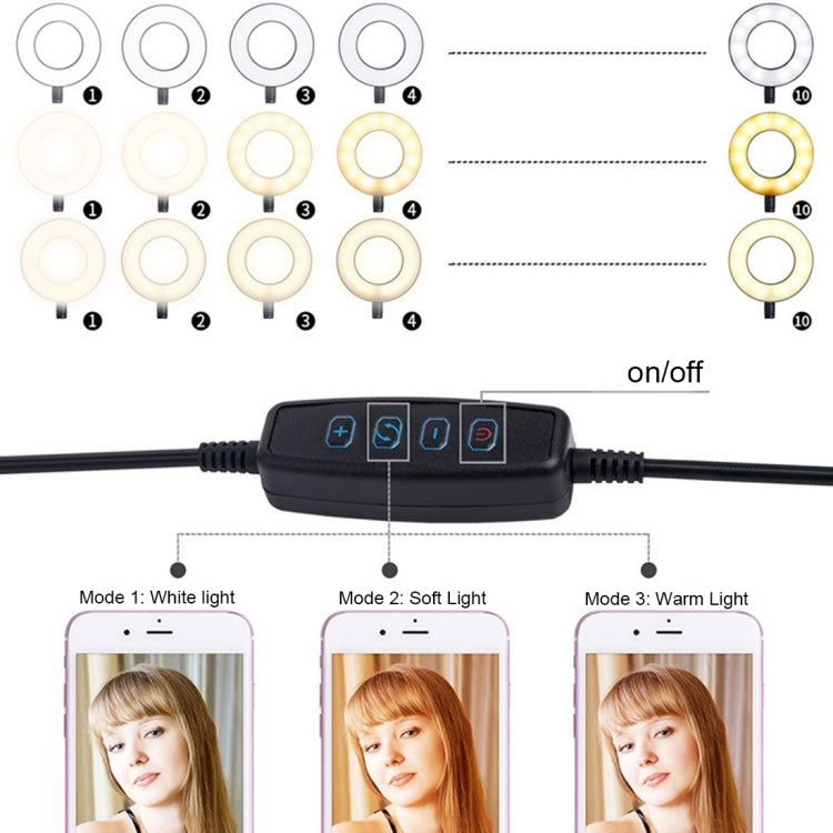 With 3-Light Mode, 10-Level Brightness LED Desk Lamp, Compatible with iPhone / Android,  for Live Stream, KTV, Live Broadcast, Live Show, etc - HoMEdemic™ 