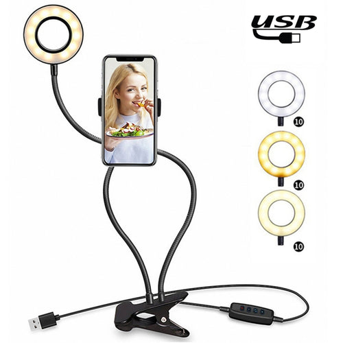 With 3-Light Mode, 10-Level Brightness LED Desk Lamp, Compatible with iPhone / Android,  for Live Stream, KTV, Live Broadcast, Live Show, etc - HoMEdemic™ 