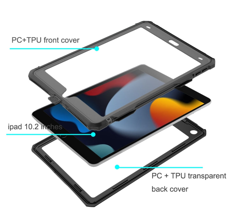 For iPad 10.2 2021 RedPepper Shockproof Waterproof PC + PET + TPU Tablet Protective Case - HoMEdemic™ 