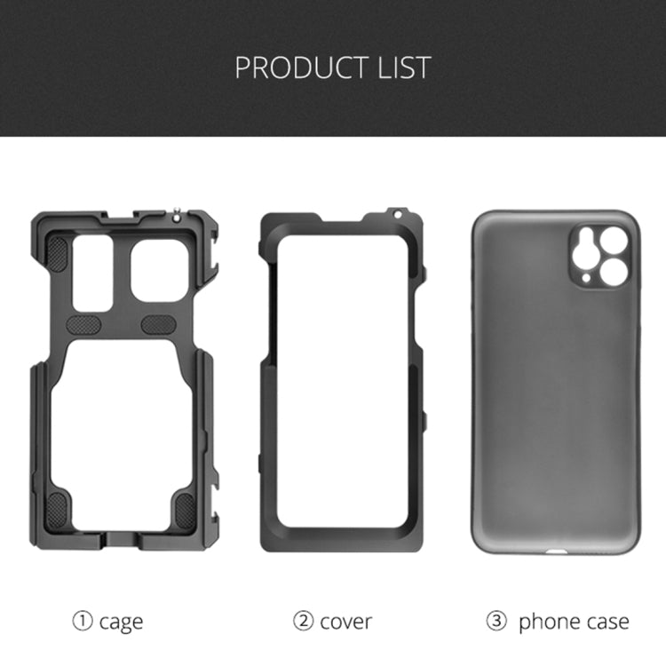 For iPhone 11 Pro Max YELANGU C23 Video Camera Cage Stabilizer with PC Case (Black) - HoMEdemic™ 