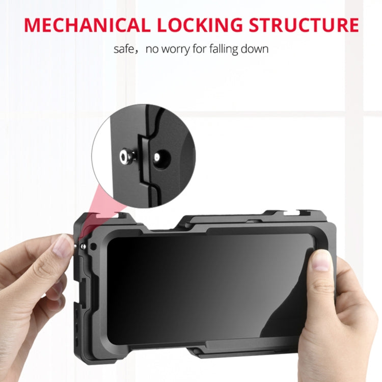 For iPhone 11 Pro Max YELANGU C23 Video Camera Cage Stabilizer with PC Case (Black) - HoMEdemic™ 