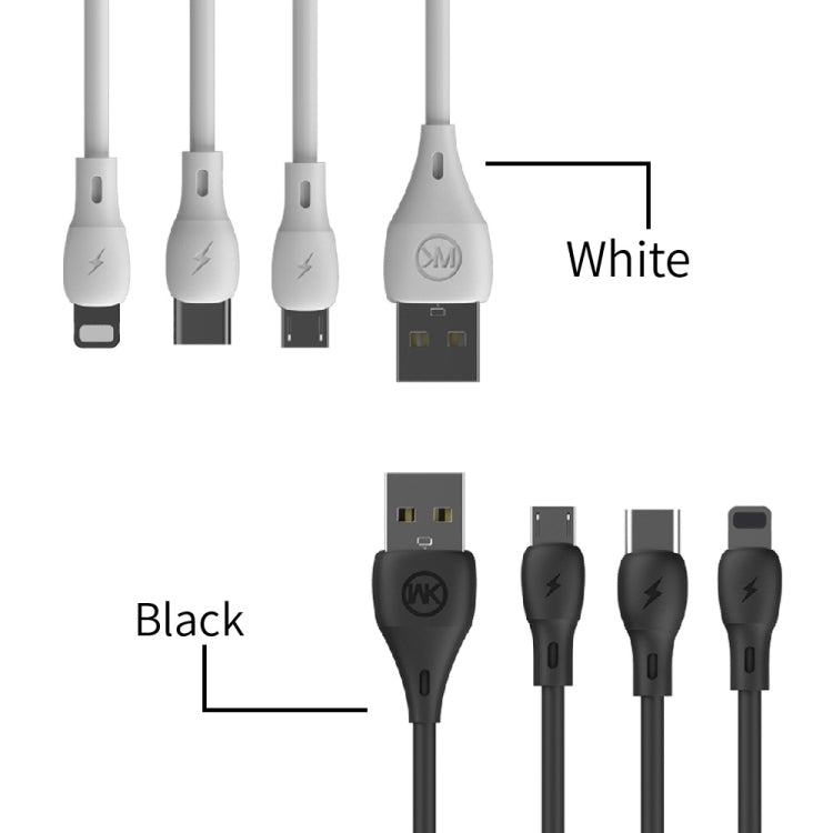 WK WDC-072 1m 2.1A Output Full Speed Series USB to 8 Pin Data Sync Charging Cable (Black) - HoMEdemic™ 