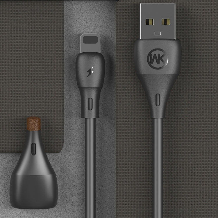 WK WDC-072 1m 2.1A Output Full Speed Series USB to 8 Pin Data Sync Charging Cable (Black) - HoMEdemic™ 