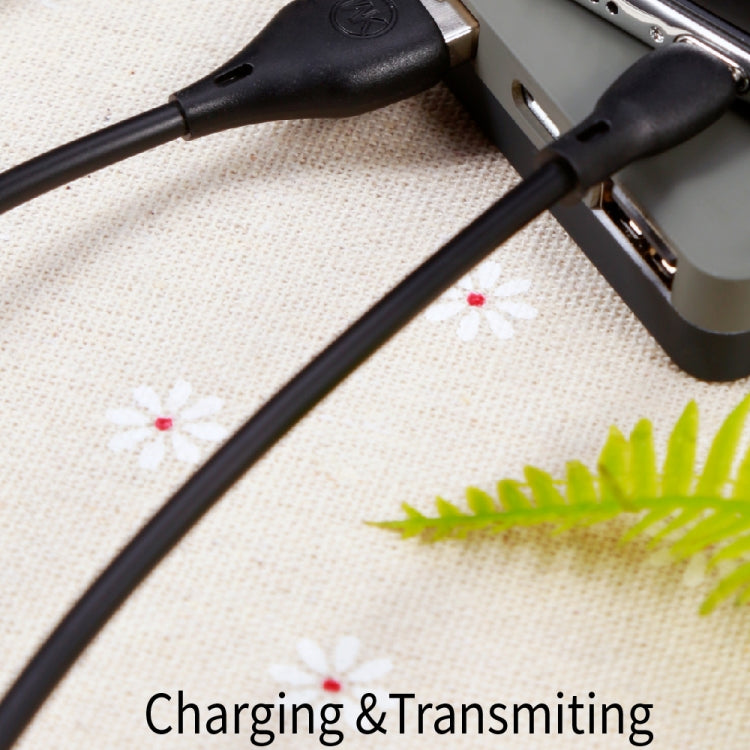 WK WDC-072 1m 2.1A Output Full Speed Series USB to 8 Pin Data Sync Charging Cable (Black) - HoMEdemic™ 