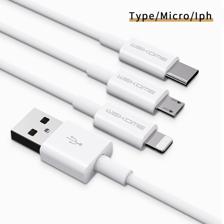 WK WDC-117 3A 8 Pin Fast Charging Charging Cable, Length: 1.2m (White) - HoMEdemic™ 