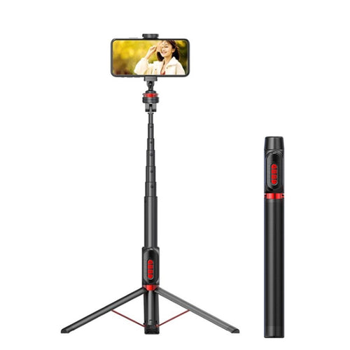 Aluminum Alloy Mobile Phone Bluetooth Selfie Stick Live Floor Tripod Bracket, Height: 1.5m - HoMEdemic™ 