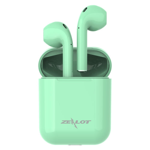 ZEALOT H20 TWS Bluetooth 5.0 Touch Wireless Bluetooth Earphone with Magnetic Charging Box, Support Stereo Call & Display Power in Real Time (Green) - HoMEdemic™ 