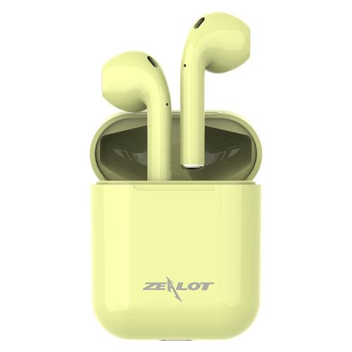 ZEALOT H20 TWS Bluetooth 5.0 Touch Wireless Bluetooth Earphone with Magnetic Charging Box, Support Stereo Call & Display Power in Real Time (Yellow) - HoMEdemic™ 