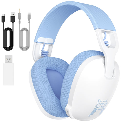 ONIKUMA B2 Bluetooth 5.3 Foldable Wireless Bluetooth Headphone with Microphone (White Blue) - HoMEdemic™ 