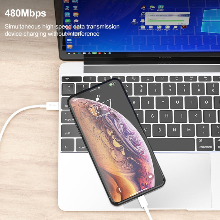 IVON CA93 20W PD USB-C / Type-C to 8 Pin TPE Fast Charging Data Cable, Cable Length: 1m - HoMEdemic™ 