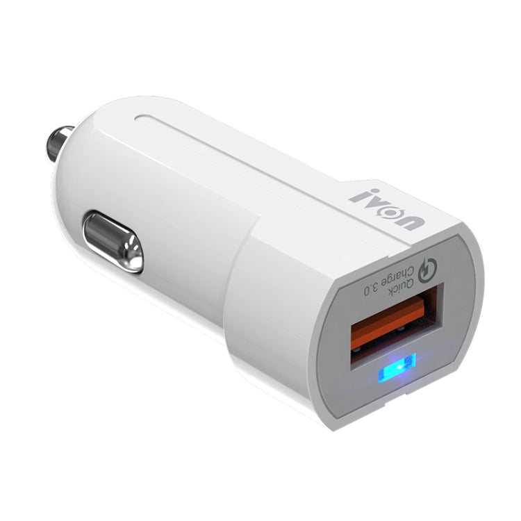 IVON CC13 QC 3.0 Fast Charging Car Charger (White) - HoMEdemic™ 