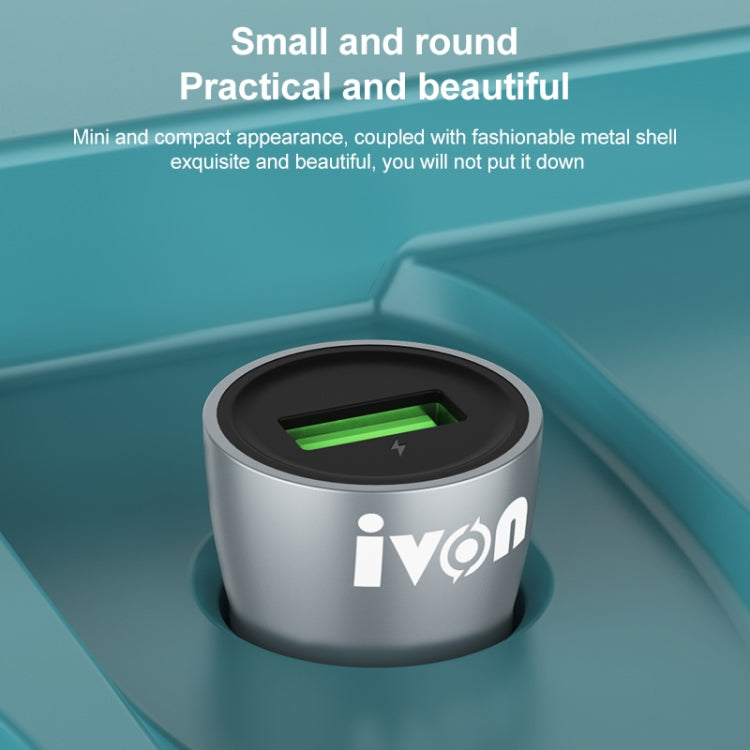 IVON CC39 18W 3.1A QC 3.0 USB Car Charger + 1m USB to USB-C / Type-C Fast Charge Data Cable Set - HoMEdemic™ 