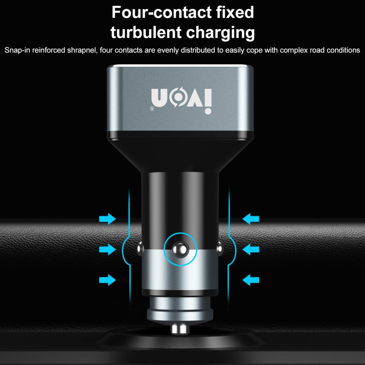 IVON CC43 45W PD 3.0 Dual USB-C / Type-C + QC 3.0 USB Port Square Car Charger - HoMEdemic™ 