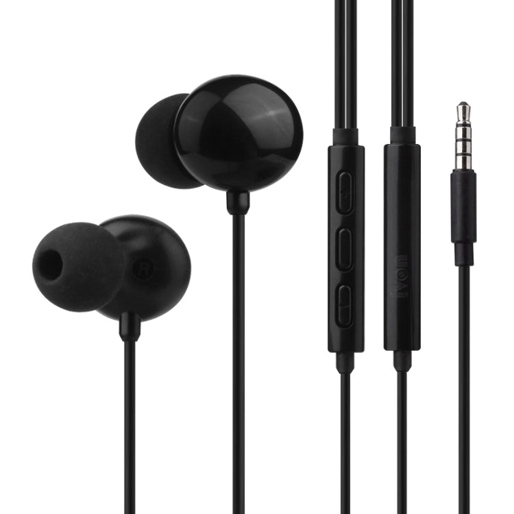 IVON E50 3.5mm Stereo Noise Reduction Earphone (Black) - HoMEdemic™ 