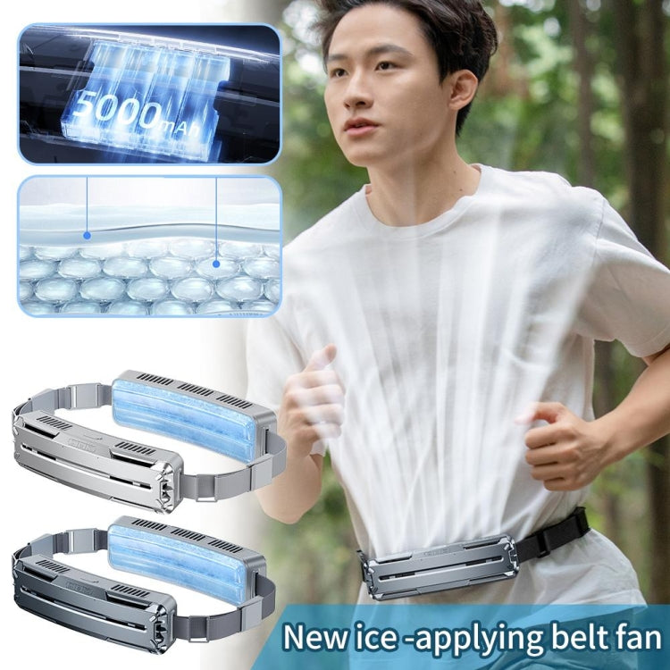 Ice Belt Outdoor Sports Cooling Fan Portable Mini Waist Fan(Silver Gray) - HoMEdemic™ 