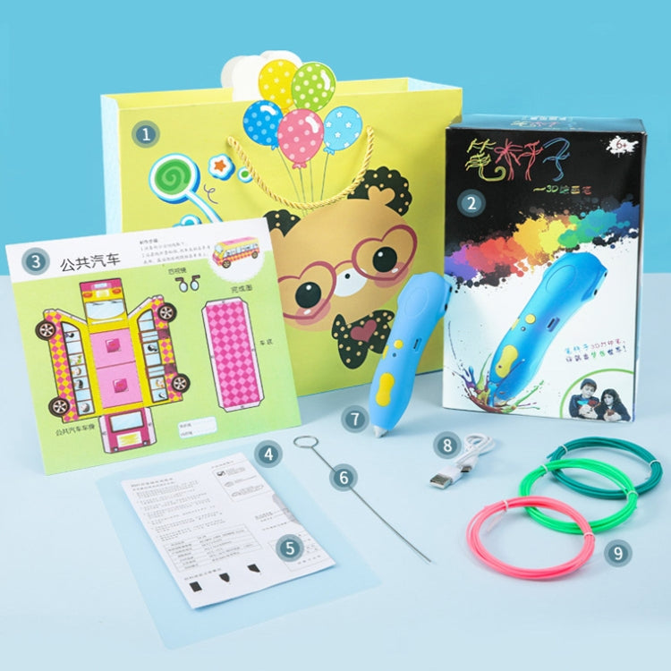 Infrared Sensing Low-temperature 3D Printing Pen Children DIY Graffiti Painting Pen(1000 mAh-Blue) - HoMEdemic™ 
