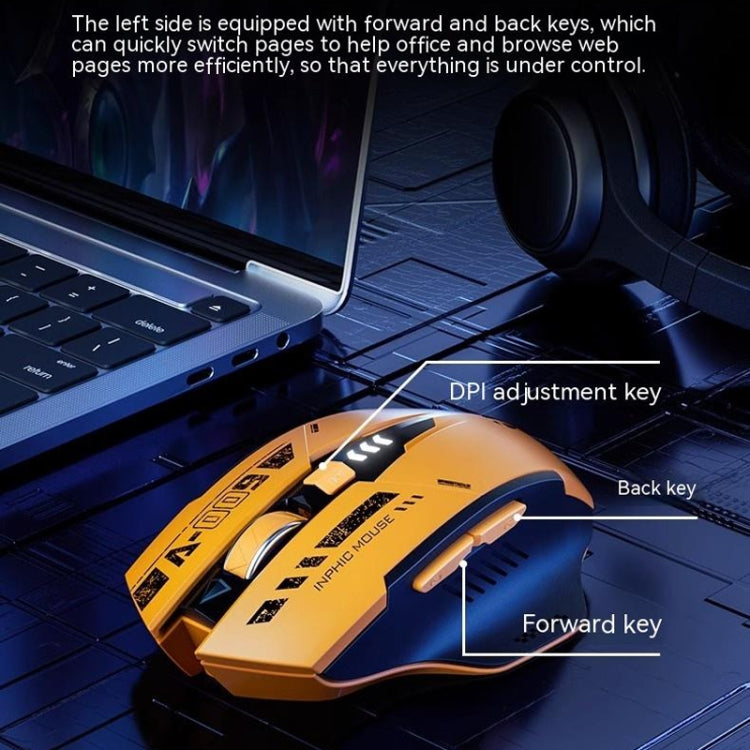 Inphic A9 Bluetooth 3 Mode Mouse Silent Charging Mechanical Feel Wireless Mouse - HoMEdemic™ 