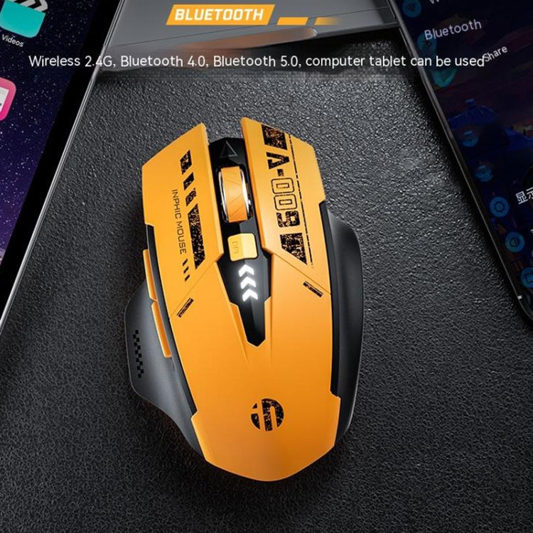 Inphic A9 Bluetooth 3 Mode Mouse Silent Charging Mechanical Feel Wireless Mouse - HoMEdemic™ 