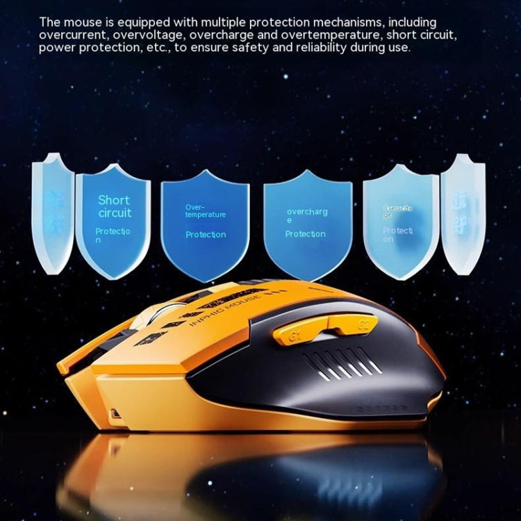 Inphic A9 Bluetooth 3 Mode Mouse Silent Charging Mechanical Feel Wireless Mouse - HoMEdemic™ 