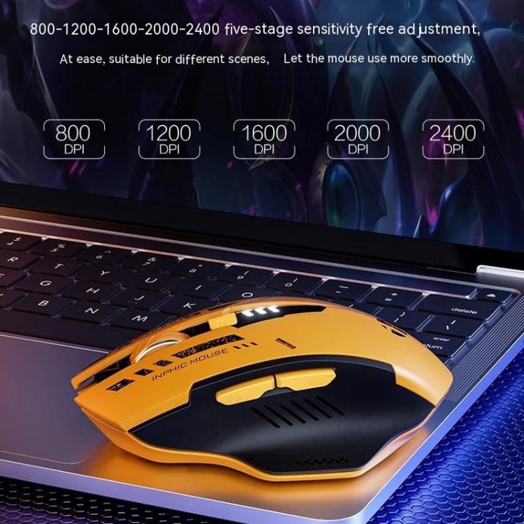 Inphic A9 Bluetooth 3 Mode Mouse Silent Charging Mechanical Feel Wireless Mouse - HoMEdemic™ 