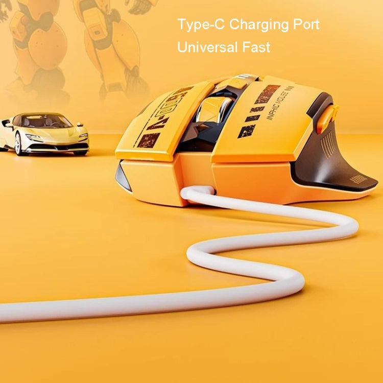 Inphic A9 Bluetooth 3 Mode Mouse Silent Charging Mechanical Feel Wireless Mouse - HoMEdemic™ 