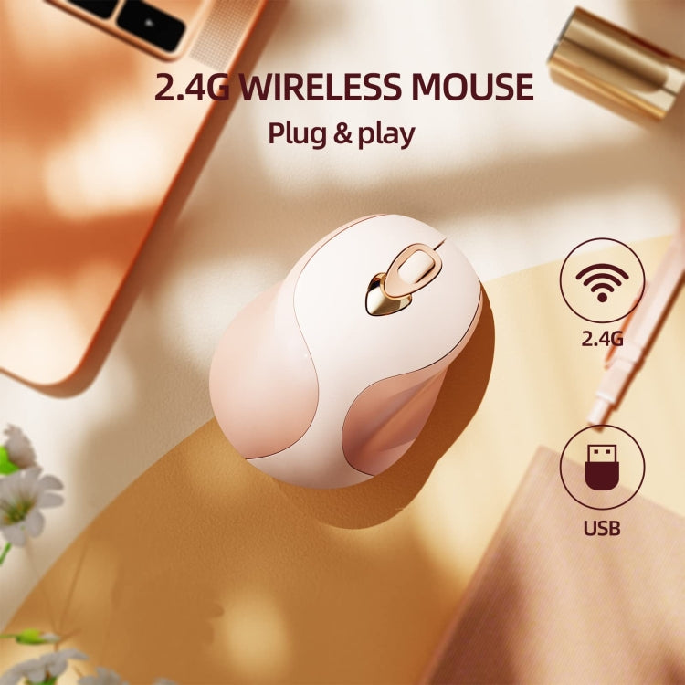 Inphic M8 Wireless Mouse Charging Quiet Office Home 2.4G USB Mouse(Milk Tea) - HoMEdemic™ 