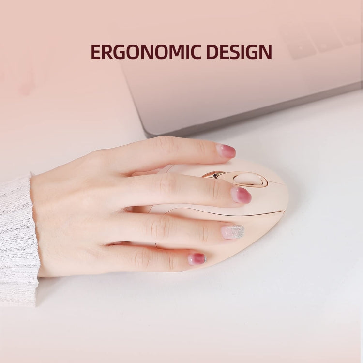 Inphic M8 Wireless Mouse Charging Quiet Office Home 2.4G USB Mouse(Milk Tea) - HoMEdemic™ 