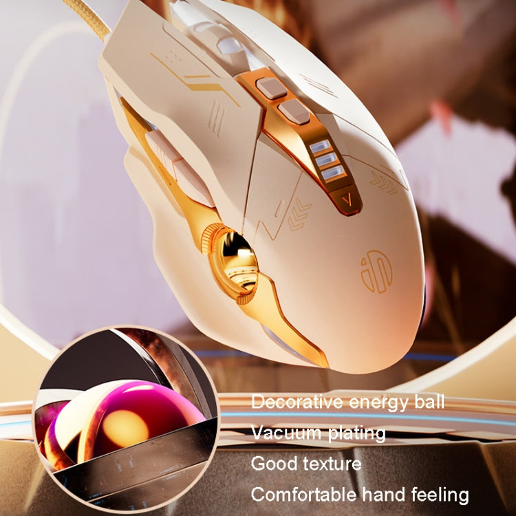 Inphic PW5 Mecha Wired Game Mouse Macro Definition Light Mute Office USB Computer Mouse - HoMEdemic™ 