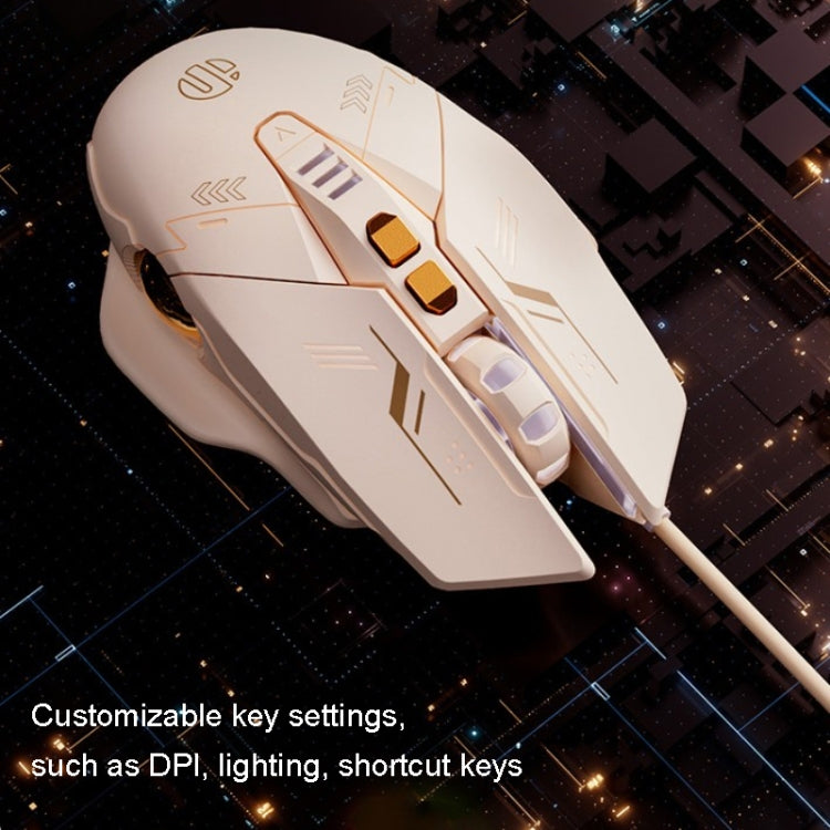 Inphic PW5 Mecha Wired Game Mouse Macro Definition Light Mute Office USB Computer Mouse - HoMEdemic™ 
