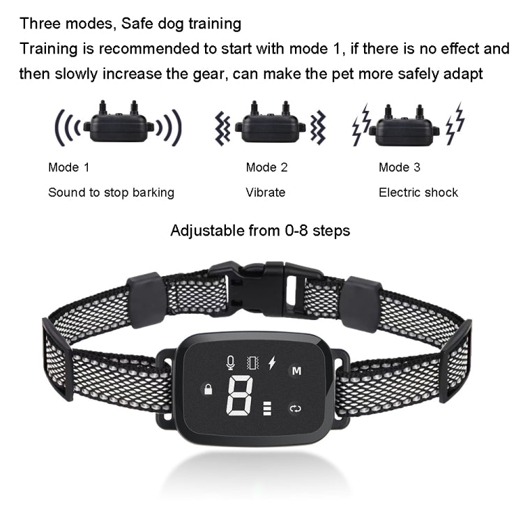 Intelligent Automatic Electric Strike Collar Touch Digital Display Rechargeable Waterproof Dog Trainer Stop Barker - HoMEdemic™ 