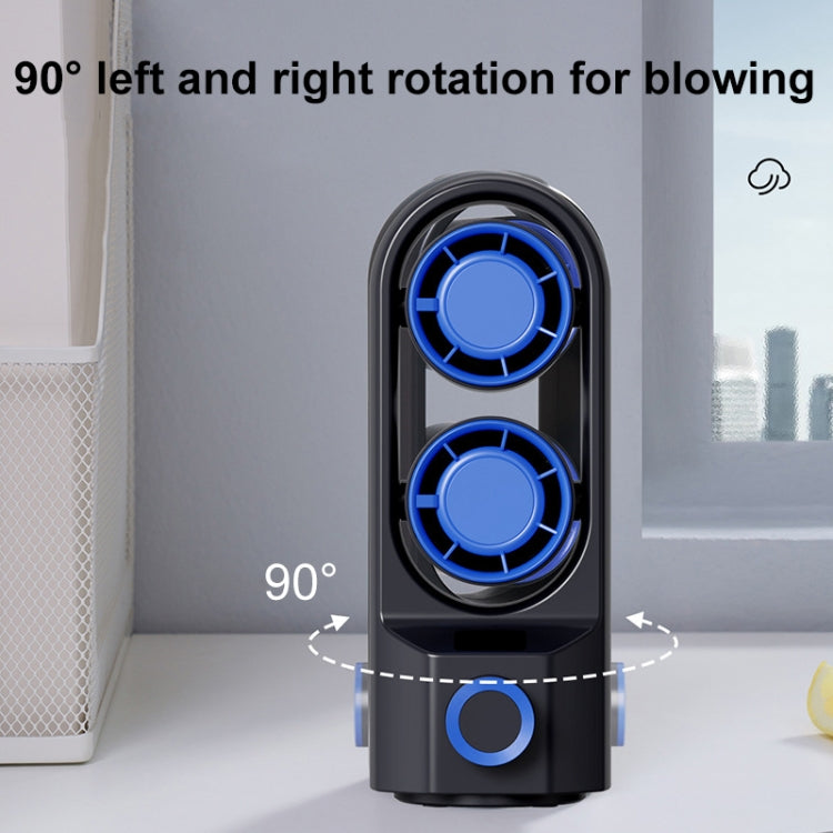Intelligent Digital Display 100-Speed Stepless Speed Desktop Shaking Head Tower Fan(Dark Gray) - HoMEdemic™ 