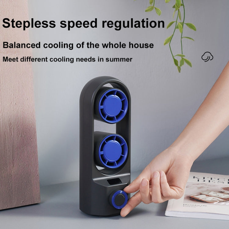 Intelligent Digital Display 100-Speed Stepless Speed Desktop Shaking Head Tower Fan(Dark Gray) - HoMEdemic™ 