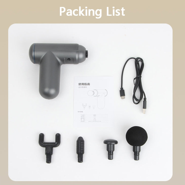 J12A Mini Vibrating Massage Button Type Fascia Gun, Specification: Silver - HoMEdemic™ 