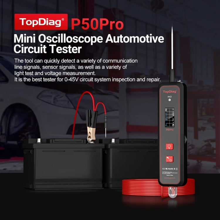 JDiag Mini Circuit Tester AC/DC Detection Multi-function Oscilloscope(P50 Pro) - HoMEdemic™ 