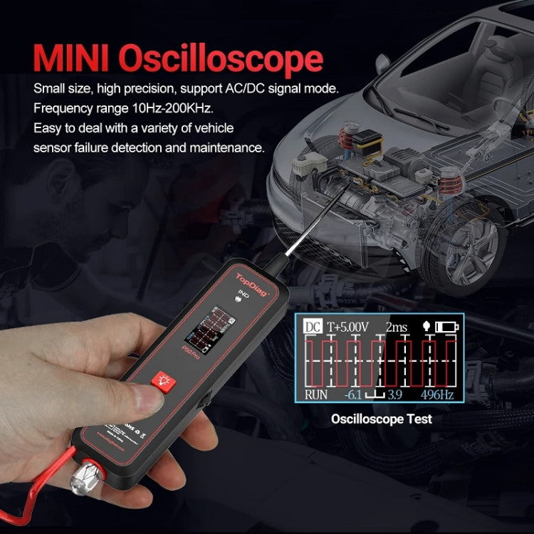JDiag Mini Circuit Tester AC/DC Detection Multi-function Oscilloscope(P50 Pro) - HoMEdemic™ 