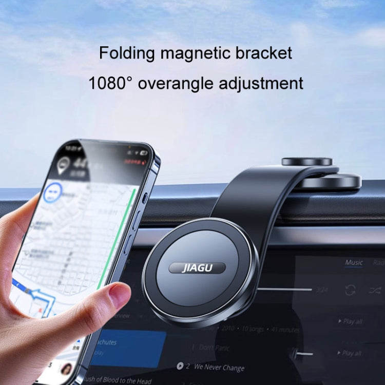 JIAGU Car Suction Cup Type Magsafe Mobile Phone Bracket Telescopic Instrument Panel Car Navigation Rack(Black) - HoMEdemic™ 