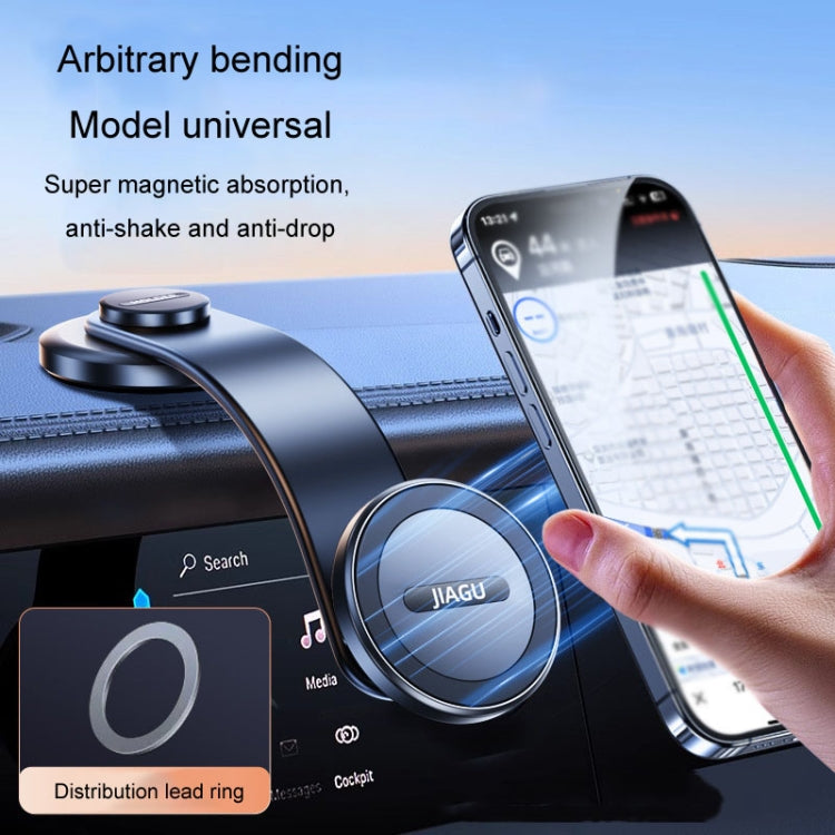 JIAGU Car Suction Cup Type Magsafe Mobile Phone Bracket Telescopic Instrument Panel Car Navigation Rack(Black) - HoMEdemic™ 