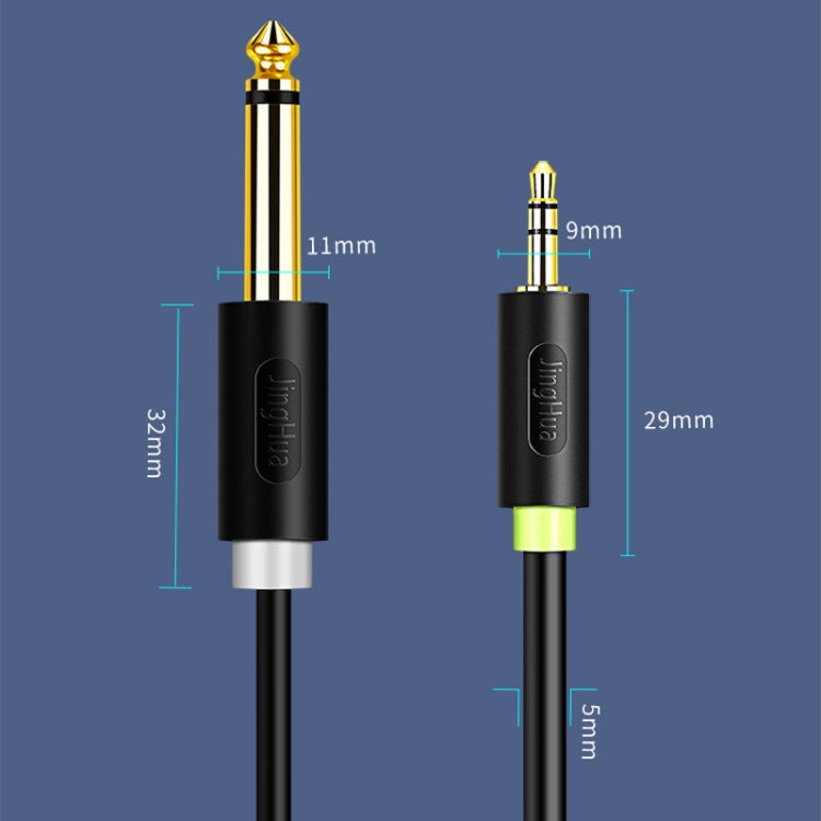 JINGHUA 3.5mm To Dual 6.5mm Audio Cable 1 In 2 Dual Channel Mixer Amplifier Audio Cable, Length: 0.5m - HoMEdemic™ 