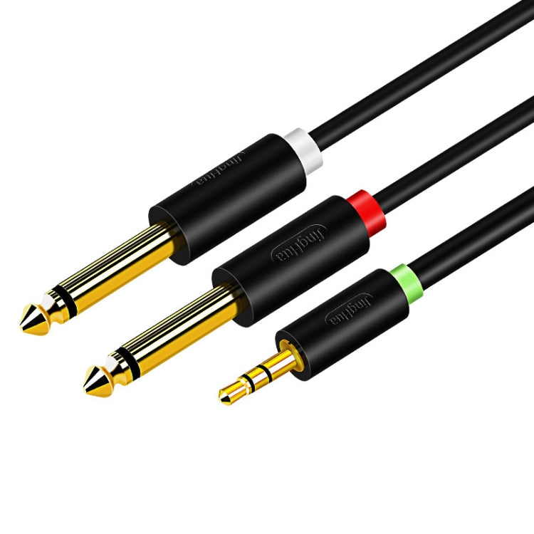 JINGHUA 3.5mm To Dual 6.5mm Audio Cable 1 In 2 Dual Channel Mixer Amplifier Audio Cable, Length: 1.5m - HoMEdemic™ 