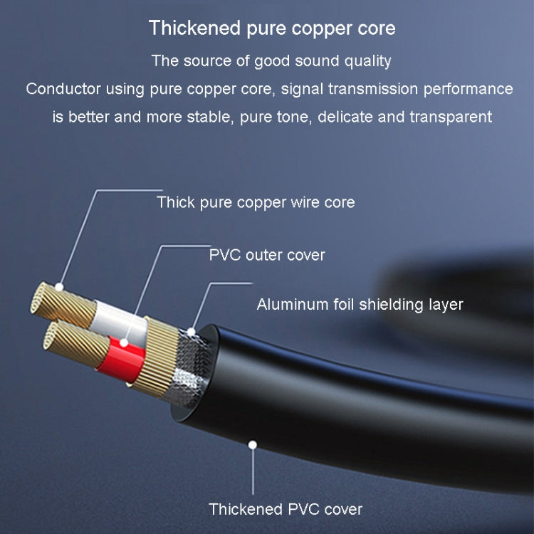 JINGHUA 3.5mm To Dual 6.5mm Audio Cable 1 In 2 Dual Channel Mixer Amplifier Audio Cable, Length: 1.5m - HoMEdemic™ 