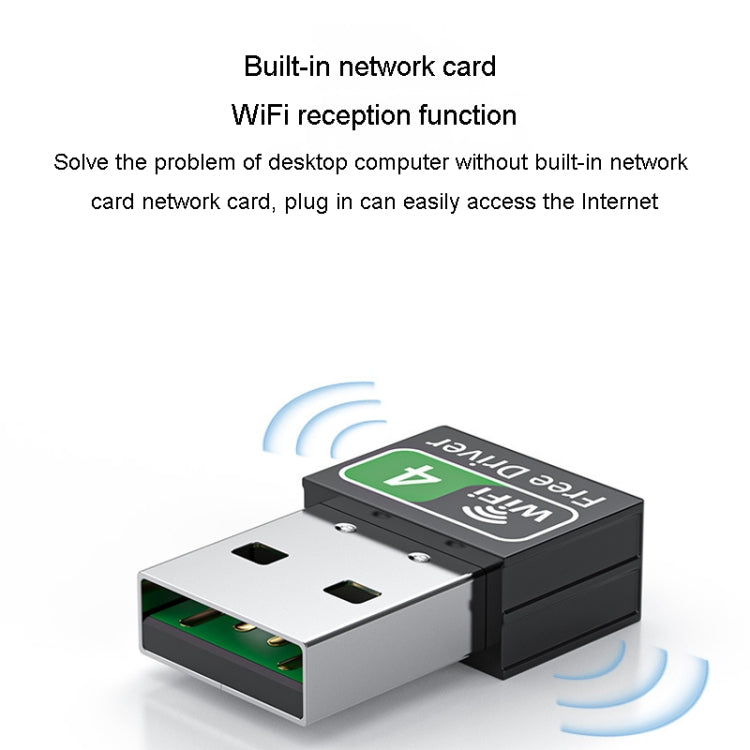 JINGHUA 600M Dual-Band Wireless Network Card Computer External 2.4G/5G USB WiFi Receiver Transmitter - HoMEdemic™ 
