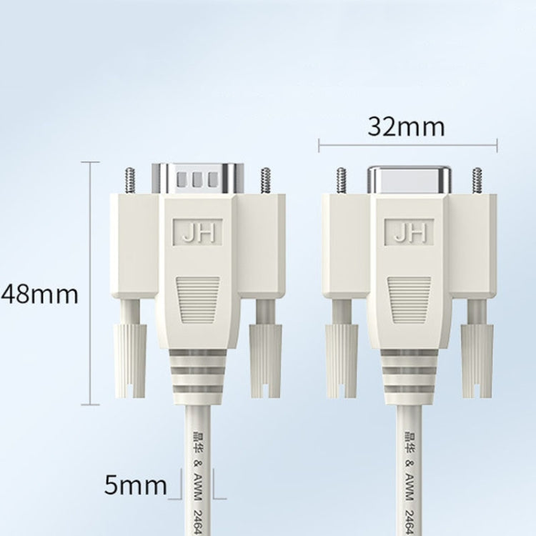 JINGHUA B110 Male To Female DB Cable RS232 Serial COM Cord Printer Device Connection Line, Size: 5m(Beige) - HoMEdemic™ 