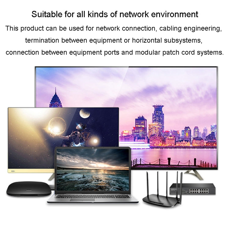 JINGHUA Category 6 Gigabit Double Shielded Router Computer Project All Copper Network Cable, Size: 2M(Blue) - HoMEdemic™ 