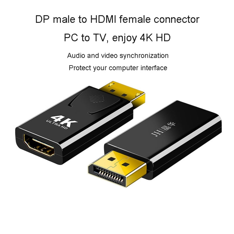 JINGHUA DP Male To HDMI Female Adapter Video Audio Connector, Style: 4K Universal Version - HoMEdemic™ 