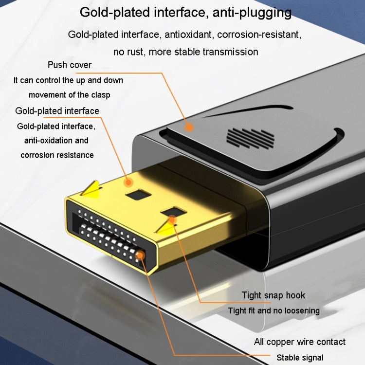 JINGHUA DP Male To HDMI Female Adapter Video Audio Connector, Style: 4K Universal Version - HoMEdemic™ 